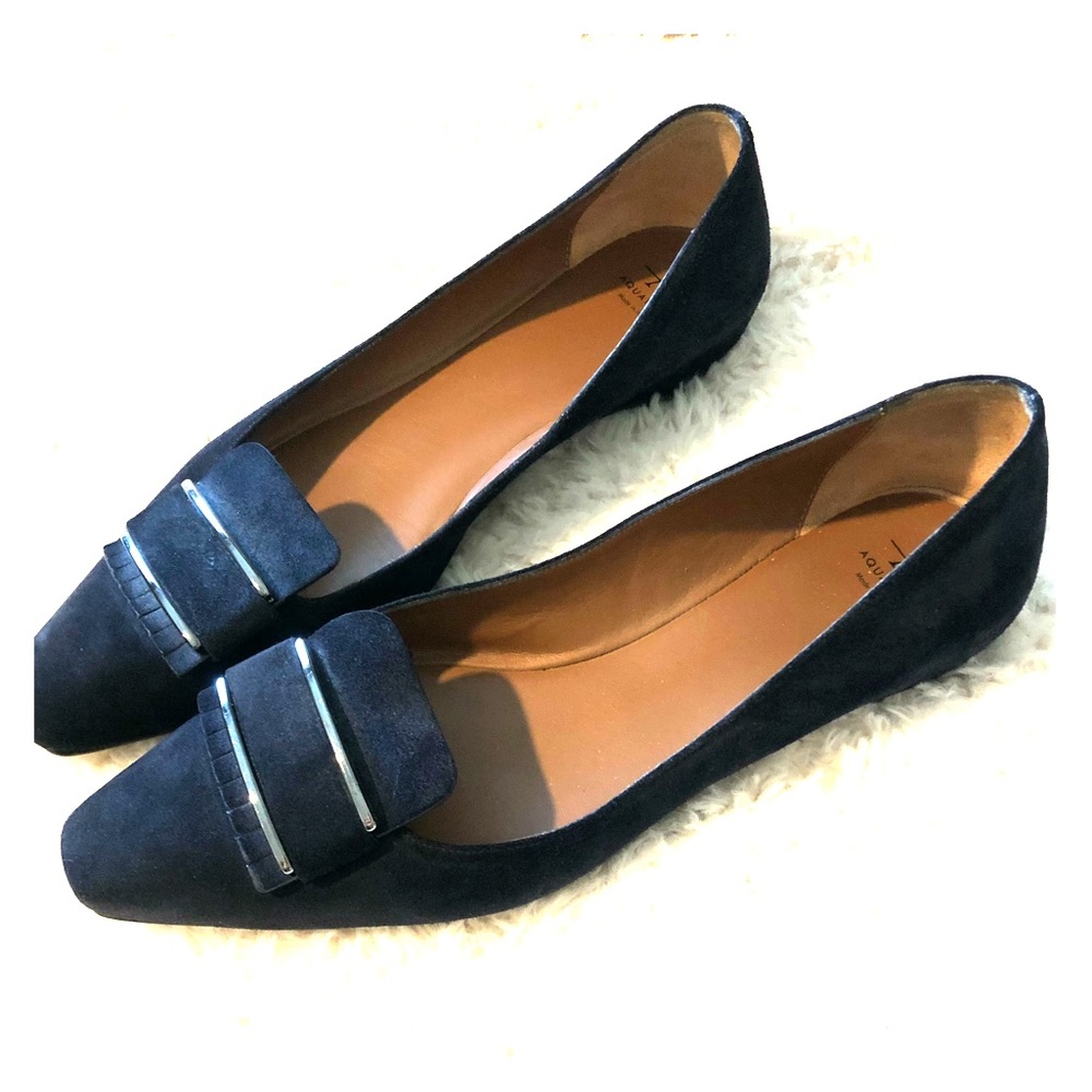 Aquatalia blue suede flats, women’s size 10